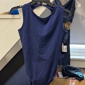Women's Navy Blue Sleeveless Bodysuit - Unbranded